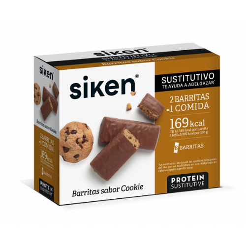 Siken protein sustitutivo barrita (44 g cookie 8 u)
