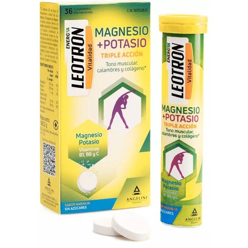 Leotron magnesio + potasio (36 comprimidos efervescentes)