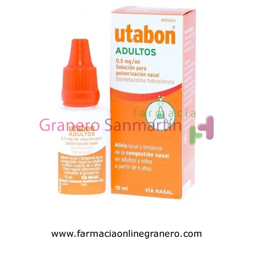 UTABON ADULTOS 0,5 mg/ml SOLUCION PARA PULVERIZACION NASAL, 1 frasco de 15 ml