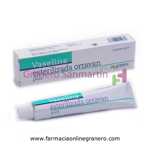 VASELINA ESTERILIZADA PURA ORRAVAN POMADA , 1 tubo de 32 g