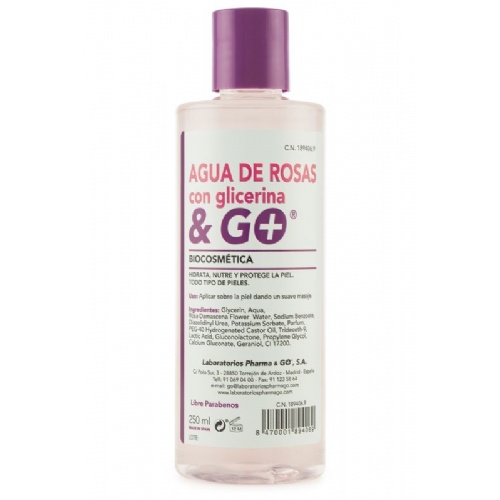 Agua de rosas con glicerina & go (300 ml)