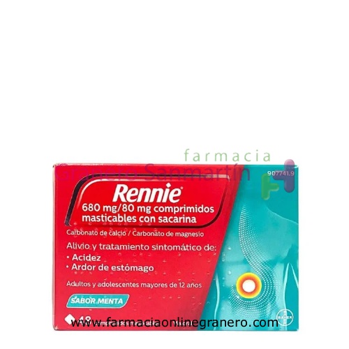 RENNIE  680 MG/80 MG COMPRIMIDOS MASTICABLES CON SACARINA , 48 comprimidos