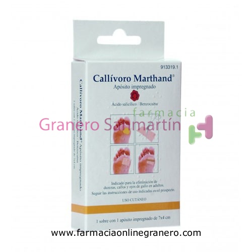 CALLÍVORO MARTHAND APÓSITO IMPREGNADO , 1 apósito de 7 x 4 cm