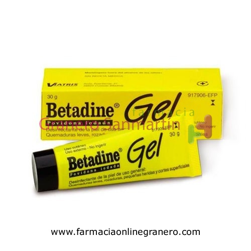 BETADINE GEL 100 MG/G GEL, 1 tubo de 30 g