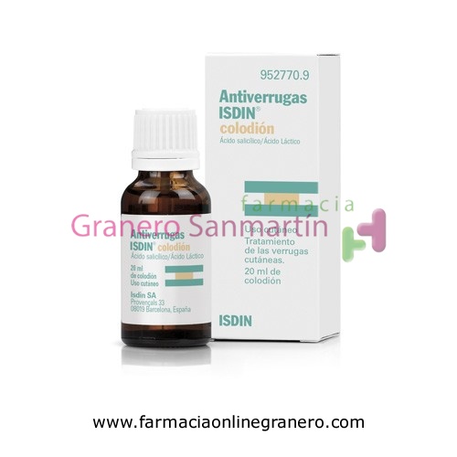 ANTIVERRUGAS ISDIN COLODION , 1 frasco de 20 ml
