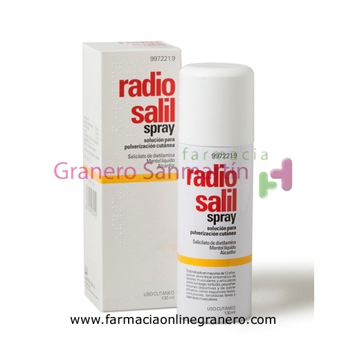 RADIO SALIL SPRAY SOLUCION PARA PULVERIZACION CUTANEA , 1 envase a presión de 130 ml