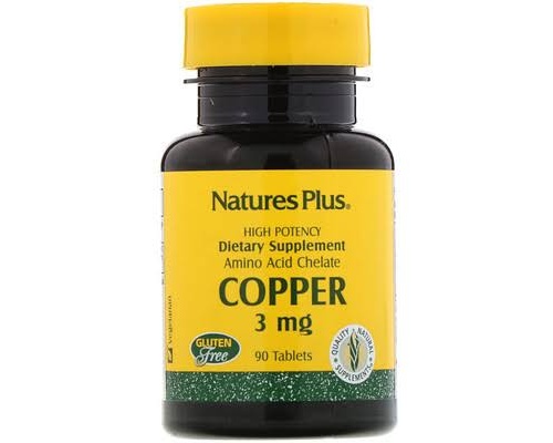 COBRE 3 MG 90 CAPS NATURES PLU