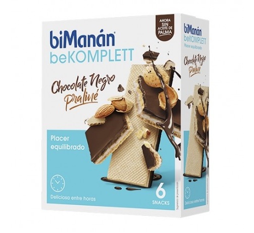 Bimanan snack chocolate negro y praline (20 g 6 biscuits)