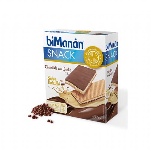 Bimanan snack chocolate c leche (sabor vainilla 20 g 6 biscuits)