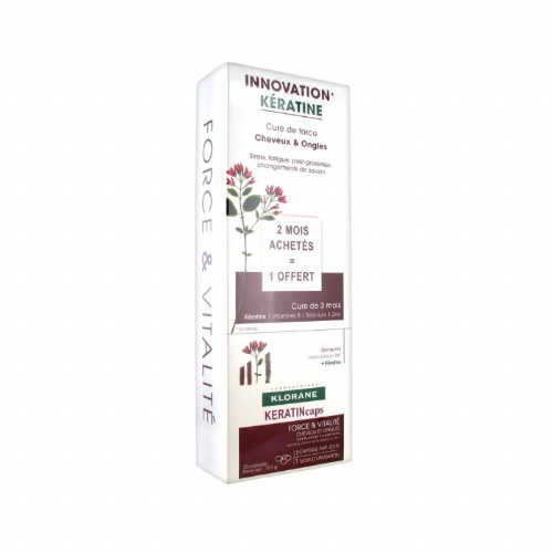 Klorane trio keratincaps (3 cajas 30 capsulas)