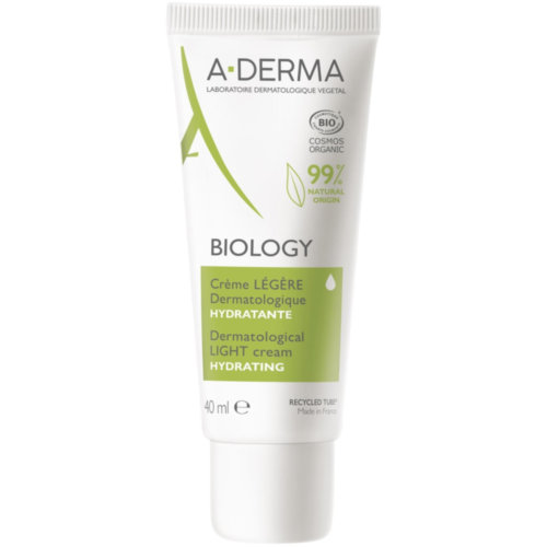 A-derma biology crema ligera dermatologica hidratante (1 envase 40 ml)