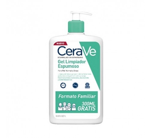 Cerave gel limpiador espumoso (1 envase 1000 ml)