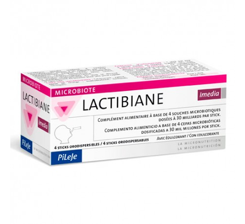 LACTIBIANE IMEDIA PILEJE STICKS ORODISPENSABLES (4 STICKS)
