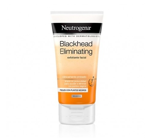Neutrogena blackhead eliminating exfoliante facial con acido salicilico purificante (1 envase 150 ml