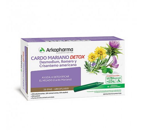 Cardo mariano detox arkopharma (20 ampollas 15 ml)