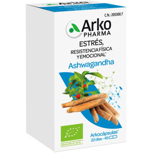 Arkocapsulas ashwagandha bio (45 capsulas)