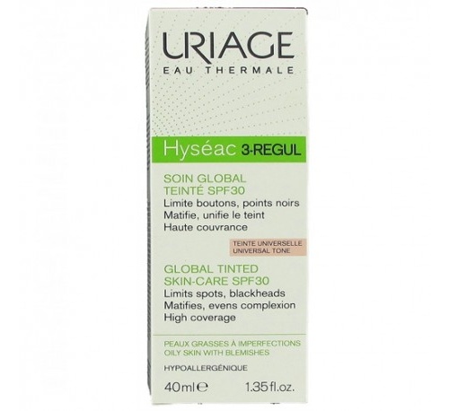 Hyseac 3 regul cuidado global spf30 con color - uriage (40 ml)
