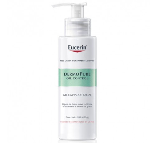 Eucerin dermopure oil control gel limpiador faci 200 ml