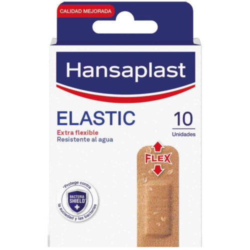 Hansaplast elastic - aposito adhesivo (10 unidades 72 x 22 mm)