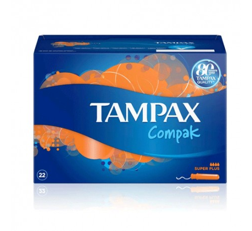 TAMPAX COMPAK TAMPON 100%ALGODON (SUPER PLUS 24 U)
