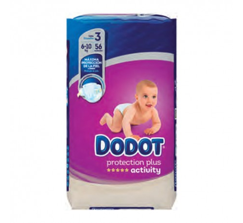 Pañal infantil - dodot protection plus activity (t- 3 06-10 kg 56 u)