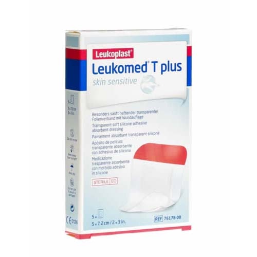 Leukomed t-plus skin sensitive - aposito esteril adhesivo (5 unidades 7,2 cm x 5 cm)