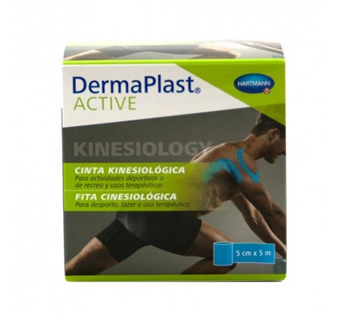 Cinta kinesiologica - dermaplast active (color azul 5 cm x 5 m 1 u)