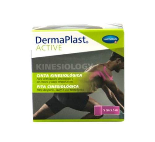 Cinta kinesiologica - dermaplast active (color rosa 5 cm x 5 m 1 u)