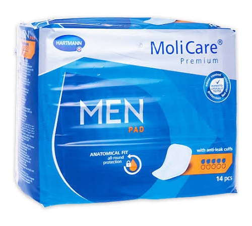 Absorb inc orina ligera - molicare premium men pad (5 gotas 14 u)