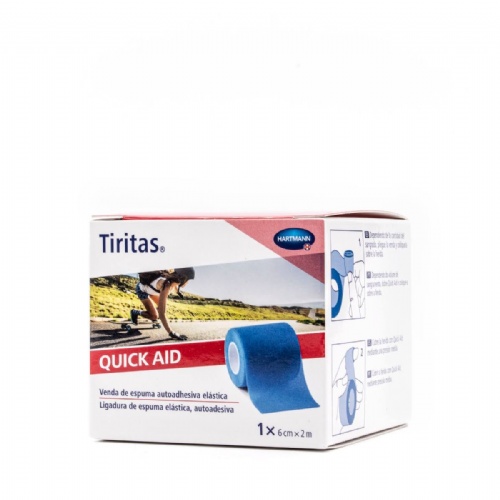 Tiritas quick aid - aposito adhesivo (color azul 6 cm x 2 m 1 u)