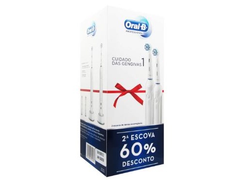 Cepillo dental electrico recargable - oral-b pro1 cuidado de encias (duplo)
