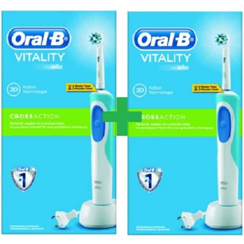 Cepillo dental electrico recargable - oral-b vitality 100 (blanco y negro)