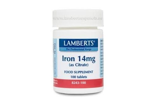 HIERRO CITRATO 14MG 100TAB LAM