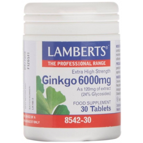 GINKGO 6000MG 30 TABLETS LAMBE