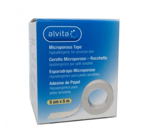 Esparadrapo hipoalergico - alvita microporoso piel sensible (5 m x 5 cm)