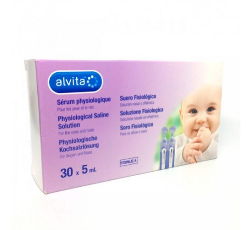 Alvita suero fisiologico esteril aerosolterapia (30 ampollas 5 ml)