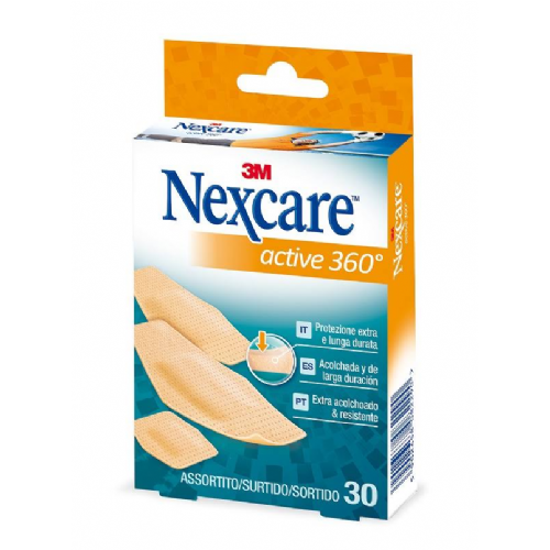 3M NEXCARE ACTIVE 360º - APOSITO ADHESIVO (SURTIDO 30 APOSITOS)