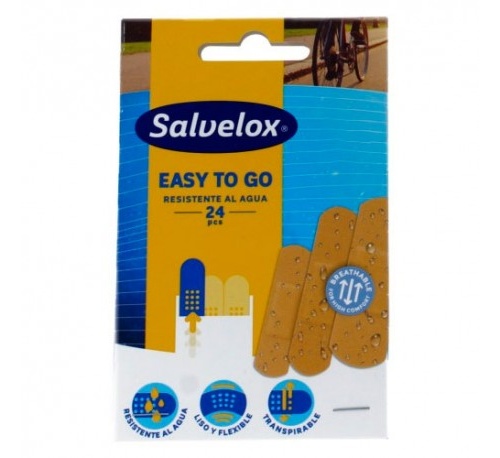 Salvelox easy to go - aposito adhesivo resistente al agua (24 u)