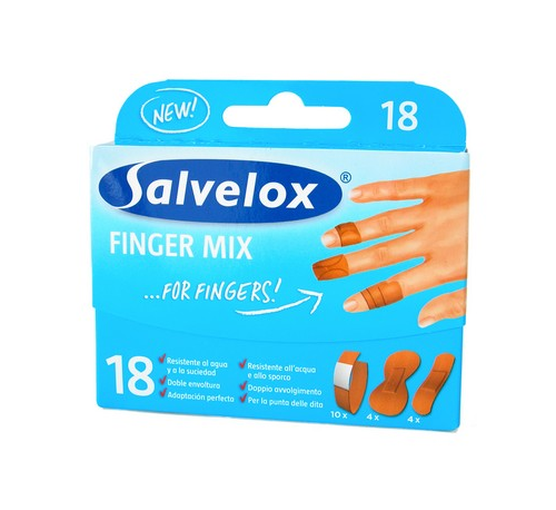 SALVELOX FINGER MIX - APOSITO ADHESIVO (SURTIDO 18 U)