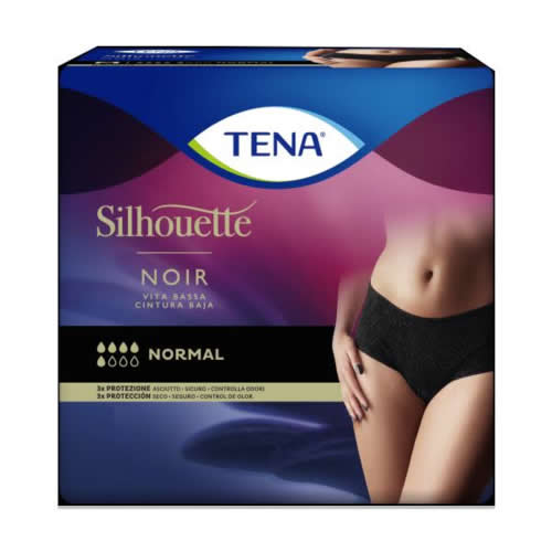 Tena silhouette cintura baja - braga absorb inc orina dia anat (negro t - g 9 u)