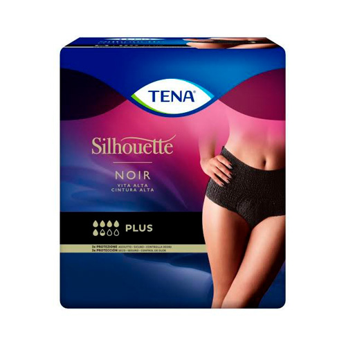 Tena silhouette cintura alta - braga absorb inc orina dia anat (negro talla g 8 u)