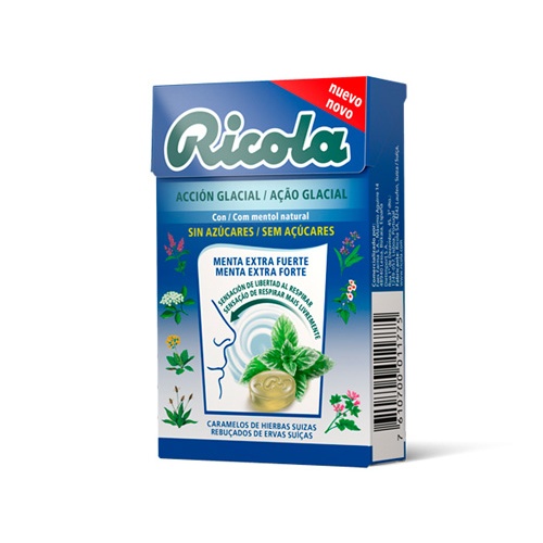 Ricola caramelos extra fuertes (1 caja 50 g sabor menta)