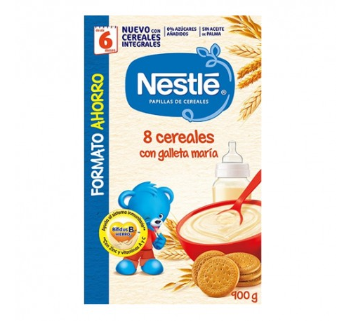 Nestle papilla 8 cereales galleta maria (900 g 2 u)