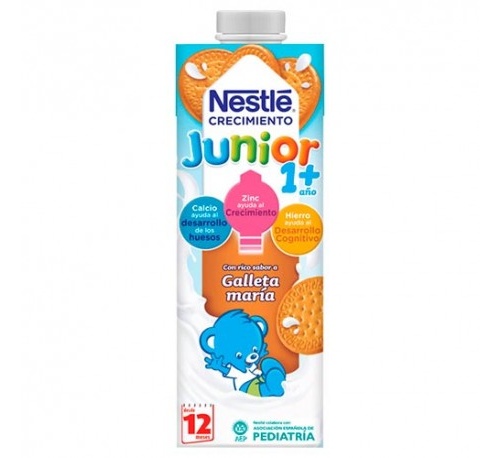 Nestle junior crecimiento 1 + galleta maria (1 envase 1000 ml)