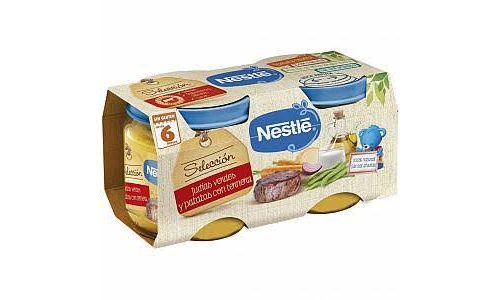 Nestle naturnes seleccion j verdes patatas y - ternera (200 g 2 u)