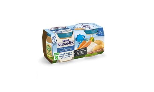 Nestle naturnes seleccion - verduritas de la huerta con filete de merluza (200 g 2 tarrinas)