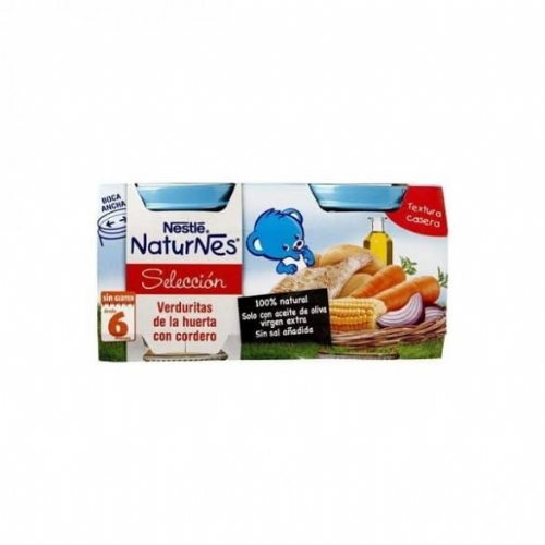Nestle naturnes seleccion verduritas de huerta - cordero (200 g 2 u)