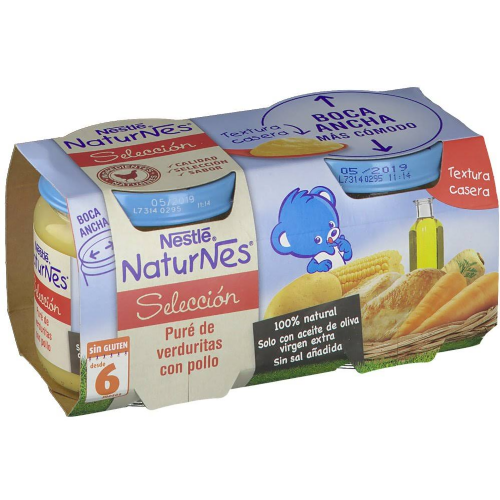 Nestle naturnes seleccion pure verduritas pollo (200 g 2 u)