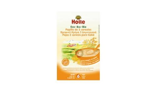 Holle papilla integral de 3 cereales bio (1 envase 250 g)
