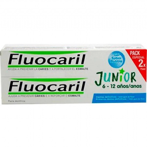 Fluocaril junior 6-12 años gel (2 x 75 ml bubble)